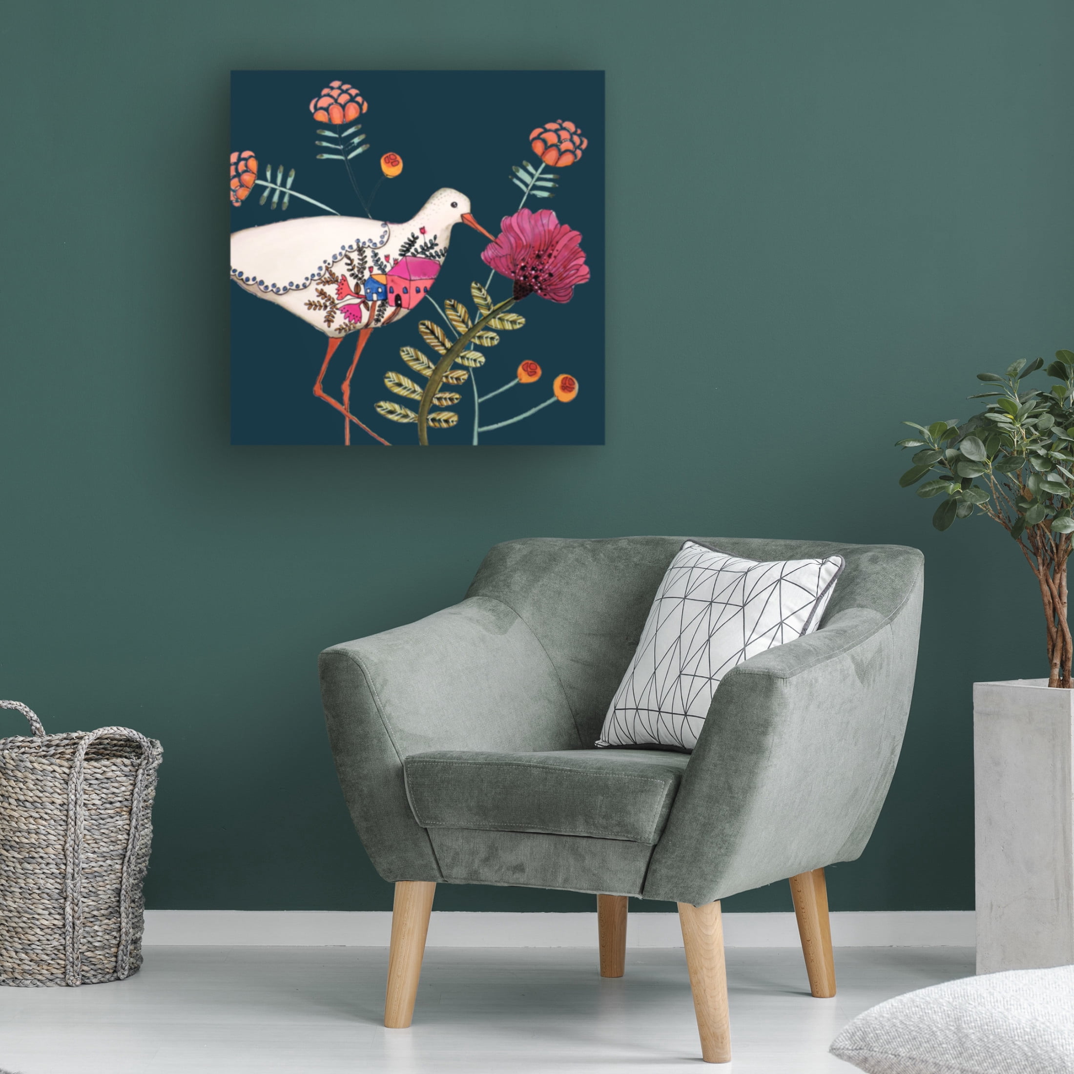 Canvas Wall Art - Sylvie Demers 'Les Souvenirs Marine Petit' Wall Art for Living Room, Bedroom, or Office D?cor by Trademark Fine Art - 18 x 18 Inches