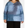 thumbnail image 4 of Terra & Sky Women's Plus Size Sweatshirt with Long Sleeves, Sizes 0X-4X, 4 of 4