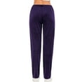 thumbnail image 6 of SAYFUT Women's Velour Track Pant Open Leg Pajama Pant Super Soft Plush Comfy Velour Pants,Plus Size S-2XL Purple/Pink, 6 of 6