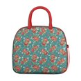 thumbnail image 2 of Lunch Bag Lunch Box for Women Reusable Insulated Lunch Cooler Bags,Large Capacity for Work Travel Picnic,Water-Resistant Pioneer Colorful Floral Lunch Tote Bag Gifts for Woman Mom Red, 2 of 6
