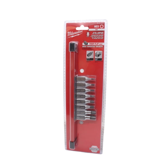 Milwaukee 48-22-9542 8pc 3/8" Drive Hex Bit Socket Set - SAE