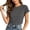 Dark Gray, variant on Trendfront Womens Short Sleeve Crewneck T Shirts Plain Solid Color Basic Tee Minimalist Slim Fit Sleeve Summer Casual Layering Tops