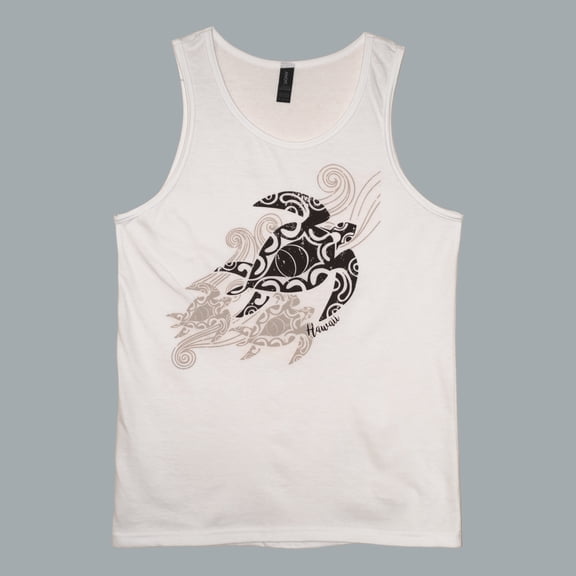 HI Tank Honu Swirls Men's Premium Cotton Tank Top