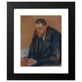 thumbnail image 2 of Edvard Munch 15x18 Black Modern Framed Museum Art Print Titled - Portrait of Helge Backstrom (1894), 2 of 5