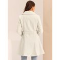 thumbnail image 4 of Abrigo Elegante para Mujer con Solapa Abrigo Largo con Cinturón de Invierno Albaricoque Claro M, 4 of 6