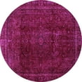 thumbnail image 1 of Ahgly Company Indoor Round Abstract Purple Modern Area Rugs, 7' Round, 1 of 4