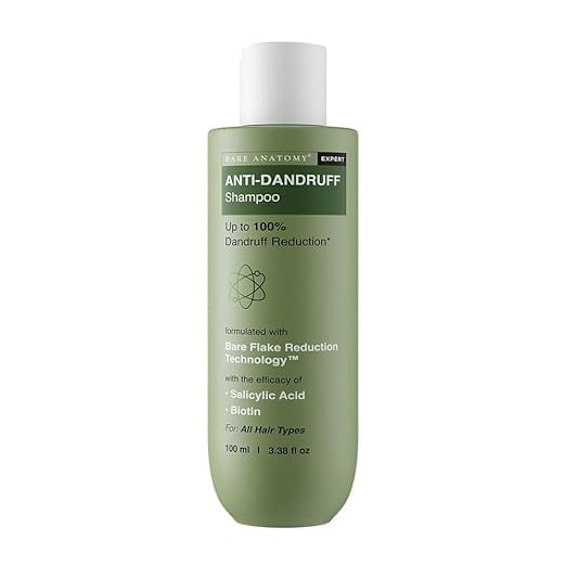 Bare Anatomy Anti Dandruff Shampoo | Salicylic Acid, Piroctone Olamine & Biotin | Dandruff Free | 100ml