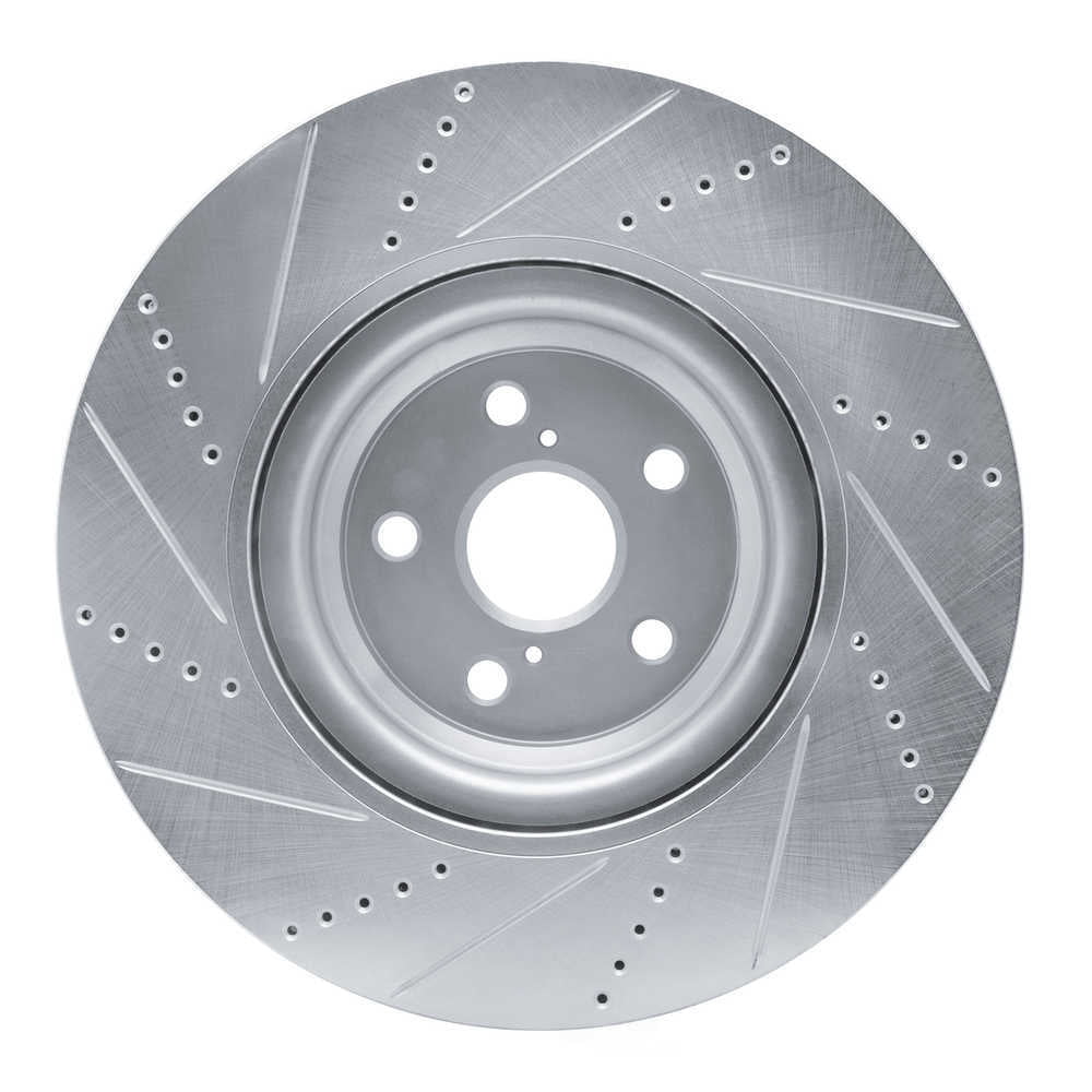 Dynamic Friction Company 631-75030D DFC Brake Rotor - Drilled And Slotted - Silver