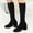 Black, variant on Honeeladyy Womens Knee High Boots Chunky Block Heels Pointed Toe Side Zipper Imitation Leather Boots Fall Winter Comfort Boot #T