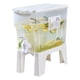 thumbnail image 1 of Dispensador de bebidas frías de gran capacidad, tarro refrigerado cuadrado blanco con grifo, 1 of 6