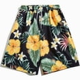 thumbnail image 5 of TKKCS Mens Graphic Swim Trunks- Casual Drawstring Elastic Waist Vacation Quick Dry Lightweight Breathable Beach Board Shorts Black Size 2XL, 5 of 6
