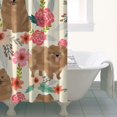 thumbnail image 4 of Pomeranian Dogs and Pioneer Flower Shower Curtain 36"x72" ,Bathroom Decorative Shower Curtains Set with 12 Hooks,Modern Waterproof Washable Shower Curtain, 4 of 6