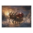 thumbnail image 2 of Awypu Santa Sleigh, Reindeer, Magical Realism Wood Puzzle for Adults 500 PCS, 2 of 4