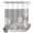 Light Gray White, variant on No Hook Shower Curtain, White Dandelion Shower Curtains for Bathroom with See Through Top Window, Spring Plants Flowers Vintage Gray Waterproof & Washable Bath Curtain Narrow 54"x78"