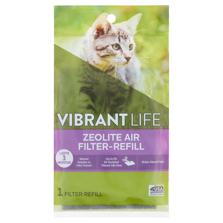6 pack Vibrant Life Zeolite Air Cat Filter Refill