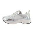 thumbnail image 2 of Naturalizer Zoie Women's Fashion Sneakers White Mesh/Silver Leather Size 7.5 W, 2 of 8