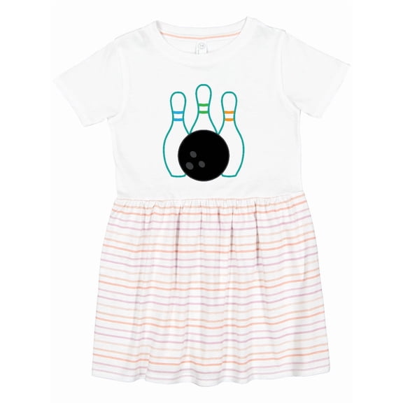Inktastic Bowling Team Bowler Girls Toddler Dress