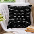 thumbnail image 3 of Pillow Covers 26x26 Set of 2, Black Throw Pillow Covers Decorative Couch Cushion Cover, Abstract White Polka Dot Geometric Modern Art Microfiber Soft Square Pillowcases for Bedroom Living Room Sofa, 3 of 9