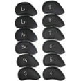 thumbnail image 6 of Golf 12pcs PU Thick Synthetic Leather Golf Iron Head Covers Set Headcover Fit All Brands, 6 of 8