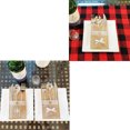 thumbnail image 4 of 8Pcs Christmas Linen Tableware Bags Knives Forks Spoons Cutlery Bags for Hotel Restaurant Snowflake Pattern, 4 of 9