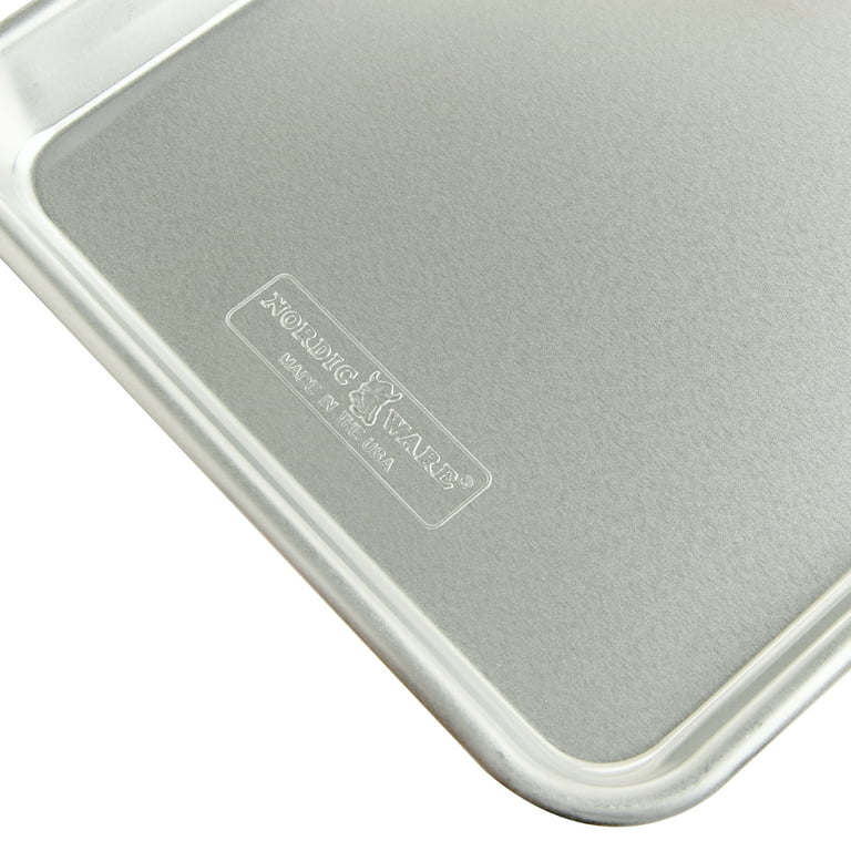Nordic Ware Prism Quarter Sheet, Natural Aluminum, 13 x 9.6 X 1, Silver