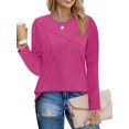 thumbnail image 2 of Fantaslook Women Plus Size Tops Pleated Crewneck Long Sleeve Shirts Dressy Casual Blouses Fall Tunic Tops, 2 of 7