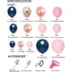 thumbnail image 2 of Kit de guirnalda de globos para revelar género de 121 piezas, globos de confeti azul marino y rosa de oro rosa de 18'12'5', tira de arco de 16 pies para decoraciones de revelación de género, 2 of 5