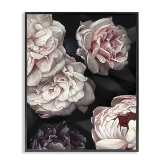 Stupell Industries French Country Clustered Pink and White Flowers Black Framed Giclee Art, 11 x 14, by Ziwei Li