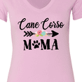 thumbnail image 4 of Inktastic Cane Corso Mama with Flowers and Arrow Women's V-Neck T-Shirt, 4 of 5