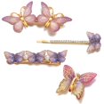 thumbnail image 1 of Pince à Cheveux pour Filles Papillon - 4 Pcs Barrette Cheveux Bobby épingle Alligator épingle à Cheveux, 1 of 10