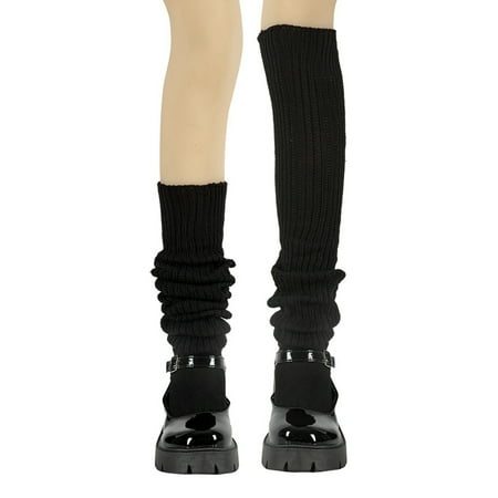 

Binpure Women s Tube Socks Solid Color Knitted Slouch Socks Stacked Long Socks Leg Warmers for Ladies