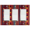 thumbnail image 1 of Metal Light Switch Plate Cover Ethnic Aztec Tribal Art Pattern Burgundy SFR061, 1 of 13