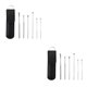 thumbnail image 1 of Vogacara 6 piezas de acero inoxidable, herramienta de extracción para el hogar, accesorios para removedor de cera para cuarto de baño con bolsillo de Negro 2piezas Vogacara CBP164961, 1 of 6