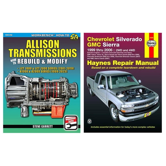 Haynes Chevrolet Silverado Gmc Sierra Manual & Allison Transmissions Rebuild Box Set