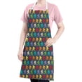 thumbnail image 5 of Multicolor Bigfoot Pattern Apron-Garden Aprons for Women with Pockets-Cotton Linen Waterproof Kitchen Cooking Gardening Aprons Adjustable for Kitchen,Cooking,BBQ and Salon 33x27 Inch, 5 of 7