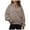 Khaki, variant on Tunic Tops for Women Loose Fit Dressy Women's Solid Color Sweatshirt Women's Loose Coat Hooded Cardigan Zipper Hoodie