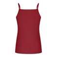 thumbnail image 5 of ABATAB Going out Tops for Women Sleeveless Blouse Round Neck Button down Plain Vest Shirts Spaghetti Strap Summer Casual Basic Tops, 5 of 6