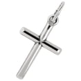 thumbnail image 3 of JewelStop 925 Sterling Silver Finish Polished Tube Cross Pendant -25 mm X 15 mm, 3 of 5