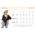 thumbnail image 6 of Anygrew Womens Tops Summer Blouses V Neck Batwing Sleeve Tops Tie Knot Chiffon Button Down Casual Blouse, 6 of 6