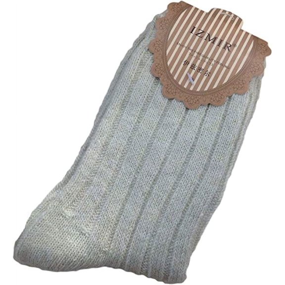 Lovely Annie 2 Pairs Women's Girls' Wool Socks Stripped 5 Colors Size UK 3-8/EUR 36-39(Beige)