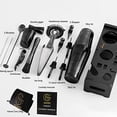 thumbnail image 2 of Soing 24-Piece Cocktail Shaker Set,Perfect Home Bartender Kit for Drink Mixing,Stainless Steel Bar Tools With Stand,Velvet Carry Bag & Recipes Cards Included (Black), 2 of 5