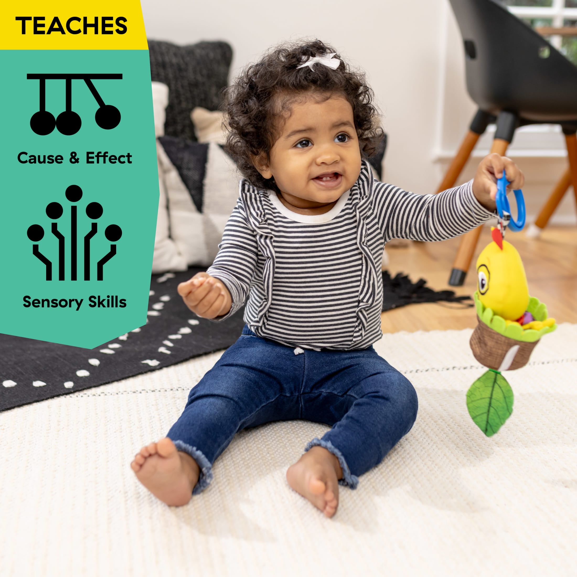 Baby Einstein Cal-a-Puller Pull & Shake Toy, Ages 0+ Months