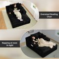 thumbnail image 6 of Wiilayok 68.1"D x 50"W Oversized Boneless Chaise Lounge Chair with Cup Holder,High Density Sponge with Super Strong Rebound，Corduroy Cloud Sofas Couches for Living Room, No Assembly ( Black ), 6 of 8