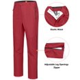 thumbnail image 5 of Little Donkey Andy Men's Waterproof Rain Pants Windproof Overpants Lightweight Outdoor Trousers for Hiking Golf Fishing Red XXL, 5 of 7