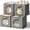 Dark Gray, variant on Ultra Thick Fabric Foldable Storage Cubes with Mesh Window - 11 Inch Cube Storage Organizer for Clothes, Shelves, Offices, Toys & Misc, Light Gray, 4 Pack