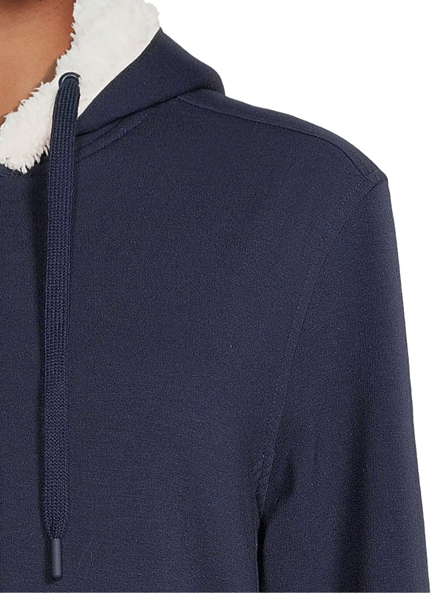 Time and Tru Women's and Plus faux shearling-Lined Sport Hoodie