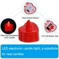 thumbnail image 4 of Unique Bargains Heart Shape LED Candle Flameless Candles, Red Light with Artificial Red Rose Petals, 12 Pack, 4 of 7