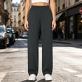 thumbnail image 4 of Maplenight Womens Casual Pants with Pockets Elastic Waist Wide Leg Pants Summer Lounge Work Travel Trousers, 4 of 8