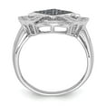 thumbnail image 2 of Sterling Silver Polished Black & White Diamond Ring, 2 of 6