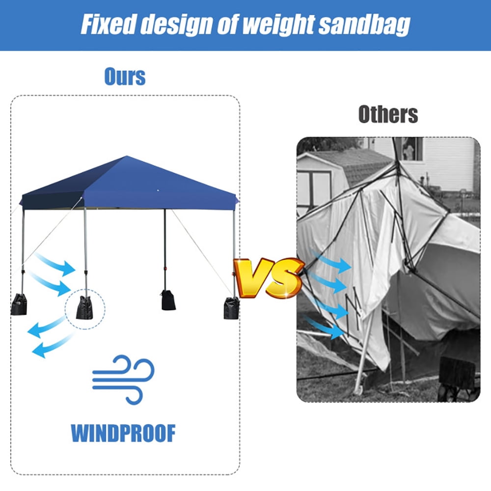 Aimee Lii 8' x 8' Outdoor Pop up Canopy Tent with Roller Bag, Gazebo Tent for Party Wedding BBQ Events, Blue Aimee Lii 8' x 8' Outdoor Pop up Canopy Tent with Roller Bag, Gazebo Tent for Party Wedding BBQ Events, Blue